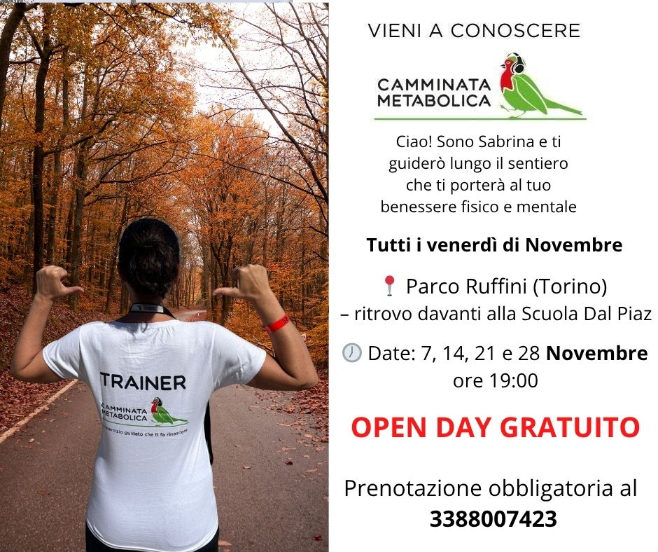 Vieni a conoscere la Camminata Metabolica Torino